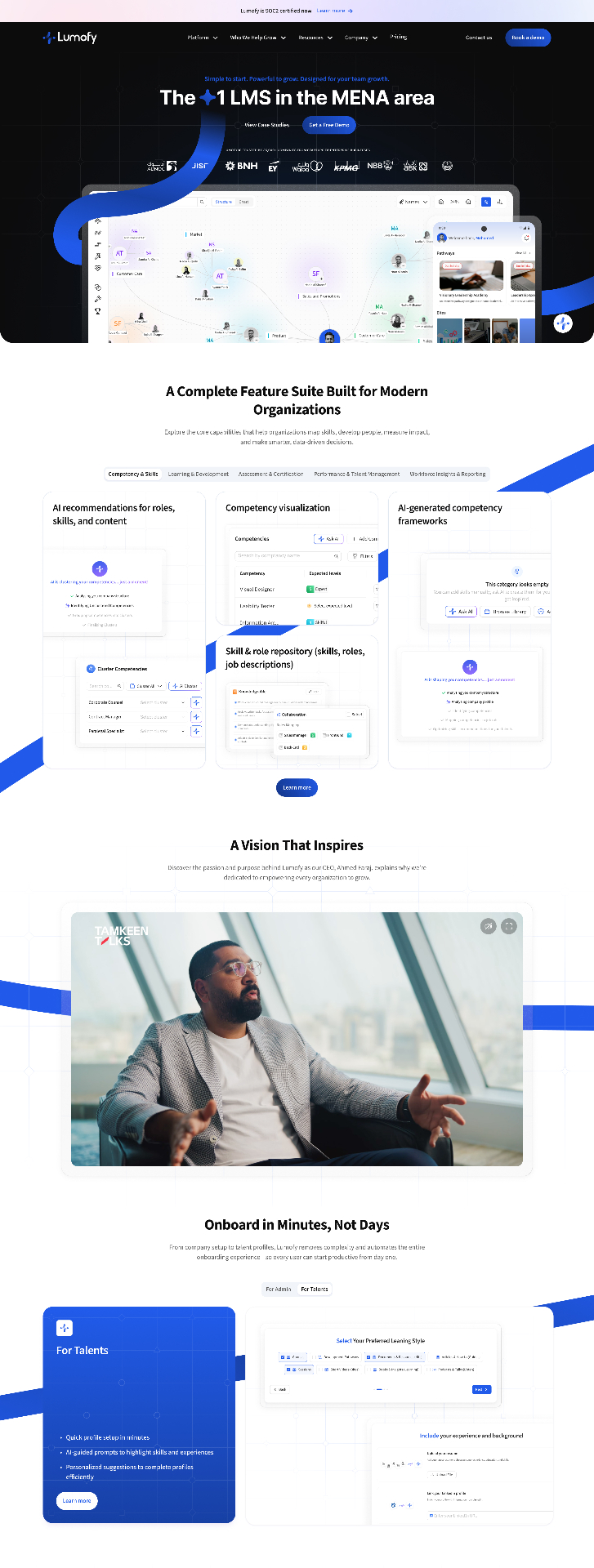 Homepage — Lumofy — Marketing Website